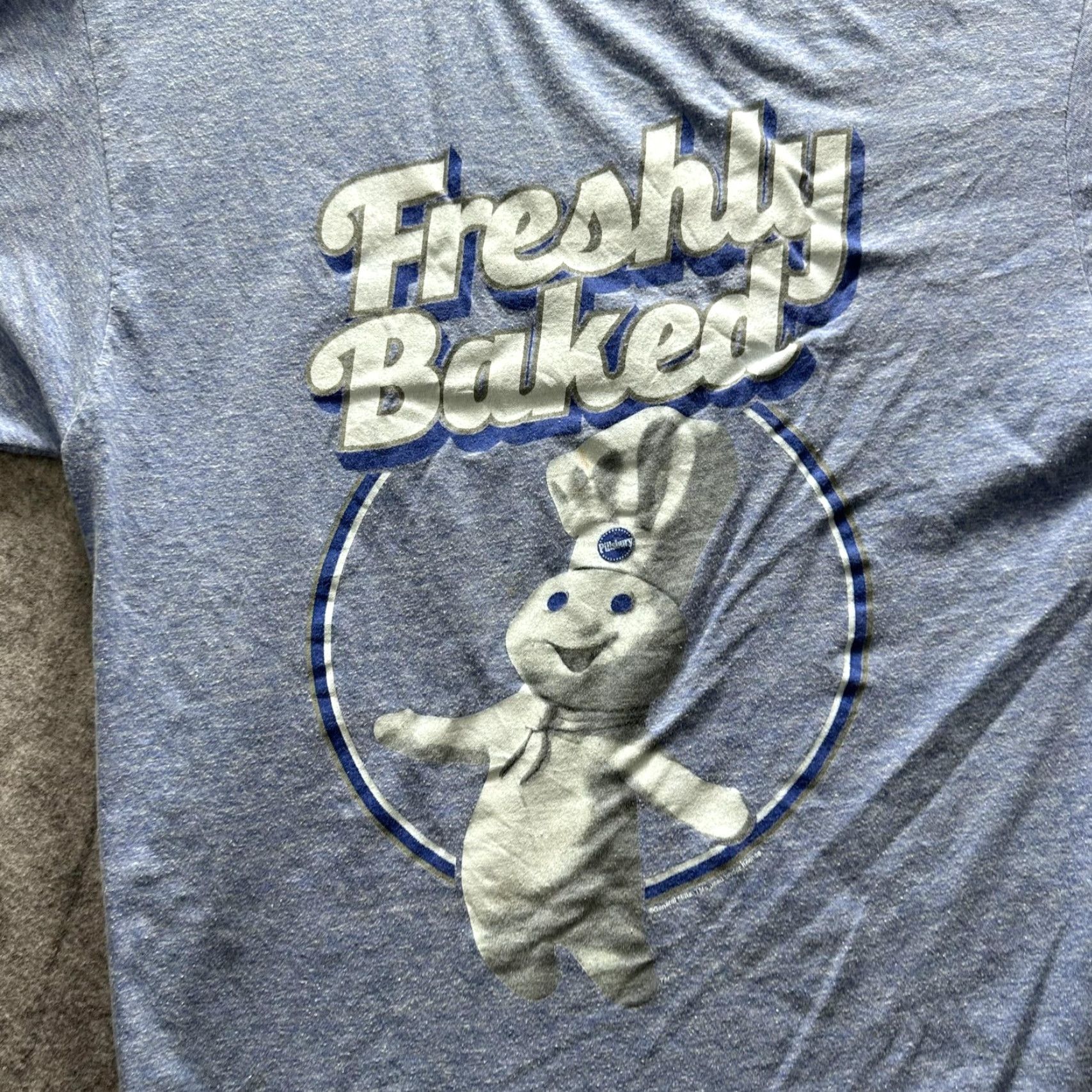 Vintage Vintage TeeLuv Shirt Mens L Blue Freshly Baked Pillsbury Doughboy Graphic Tee Size US L / EU 52-54 / 3 - 2 Thumbnail