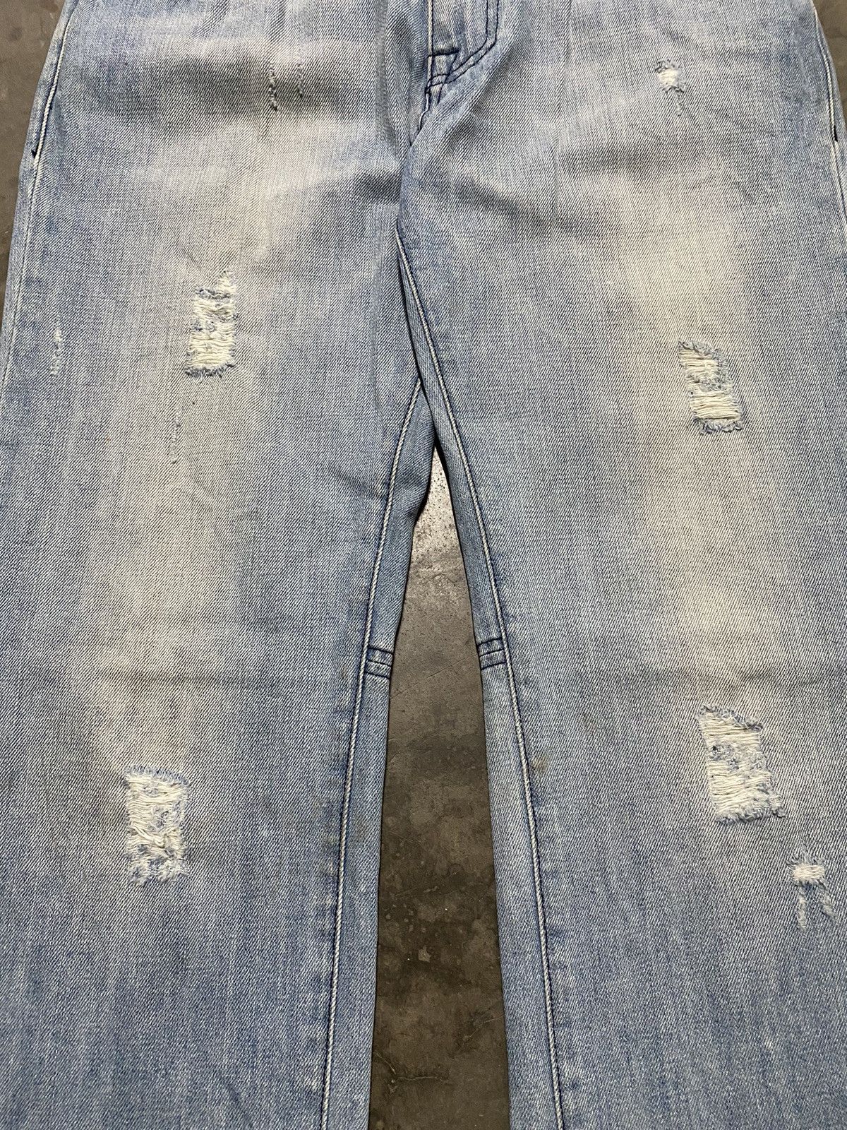 Jean Vintage Pratts Jeans Distressed Wash Blue @act232 Size US 31 - 11 Thumbnail