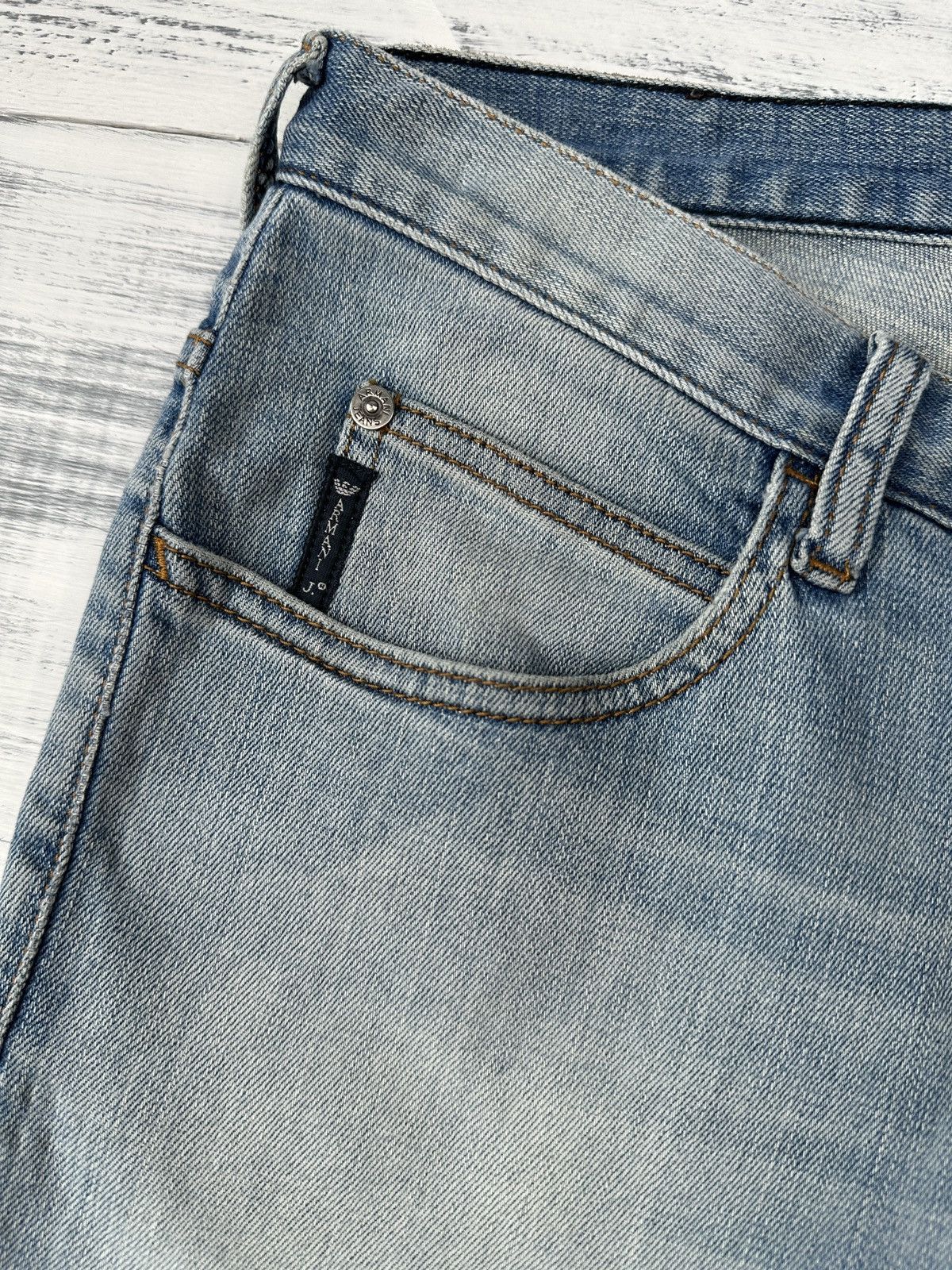 Armani Vintage ARMANI JEANS Washed Light Blue Denim Pants Men’s Size US 33 - 8 Thumbnail