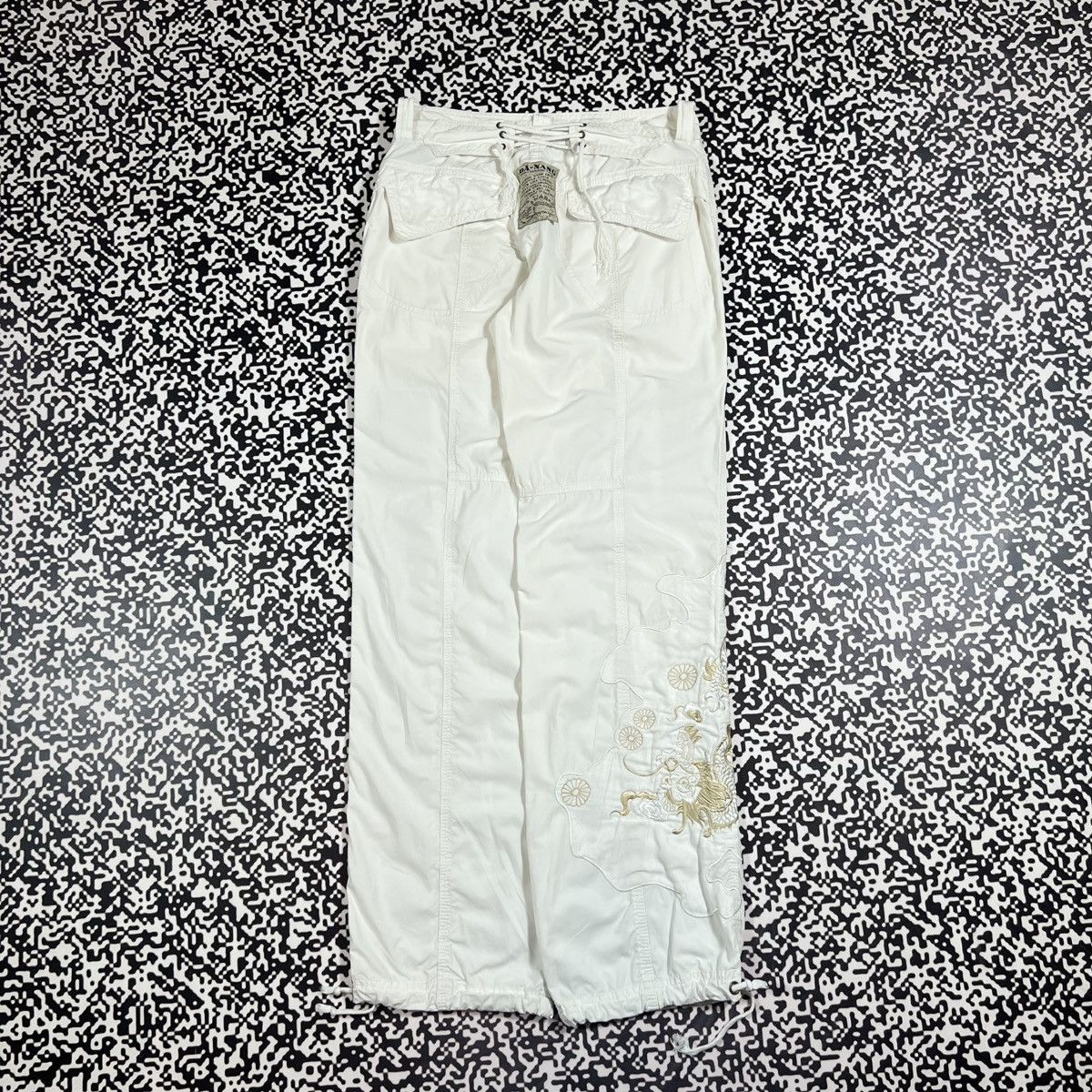 Japanese Brand Vintage Y2K Japanese Dragon Logo Cargo Pants MHI Style 90s Size 27" / US 4 / IT 40 - 5 Thumbnail
