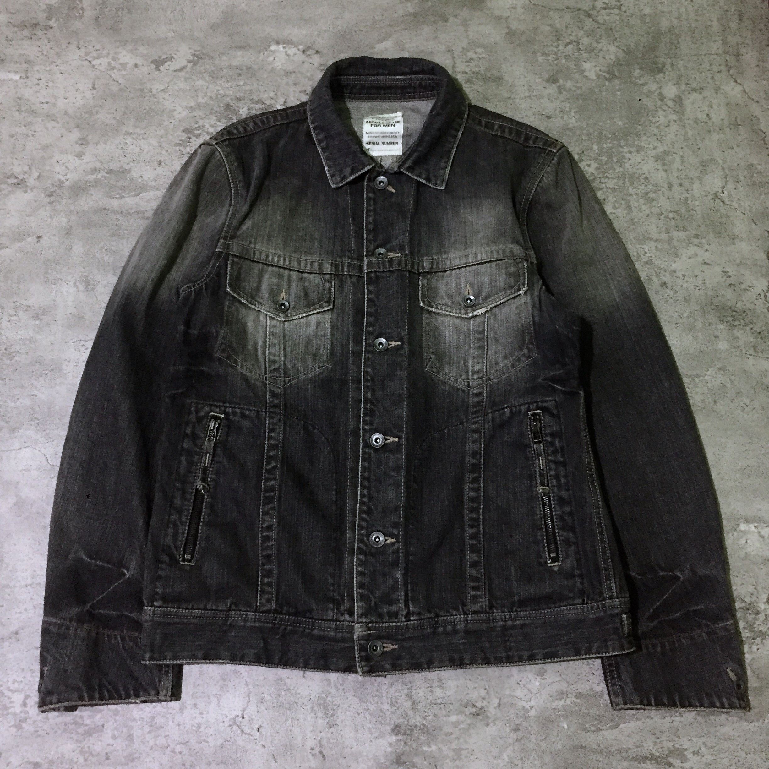 Nicole Club NCFM Stone Wash Denim LIner Fur Double Jacket Size US M / EU 48-50 / 2 - 4 Thumbnail