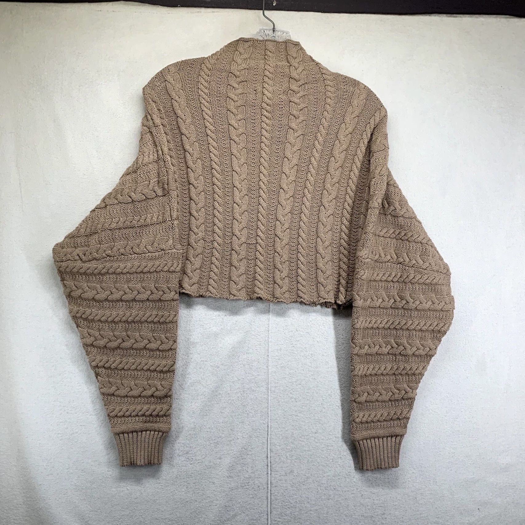 Fashion Nova Fashion Nova Sweater Women's Size XS Mauve Cable Knit 1/4 Zip Cropped Thick Size XS / US 0-2 / IT 36-38 - 2 Thumbnail