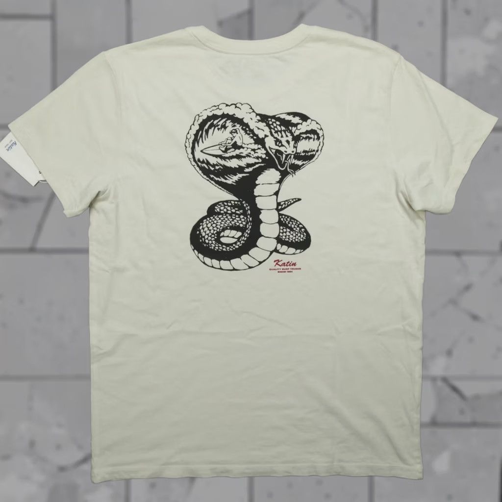 Katin Katin Vintage White T-Shirt Men's Size L Kobra Graphic Tee Organic Cotton Size US L / EU 52-54 / 3 - 1 Thumbnail