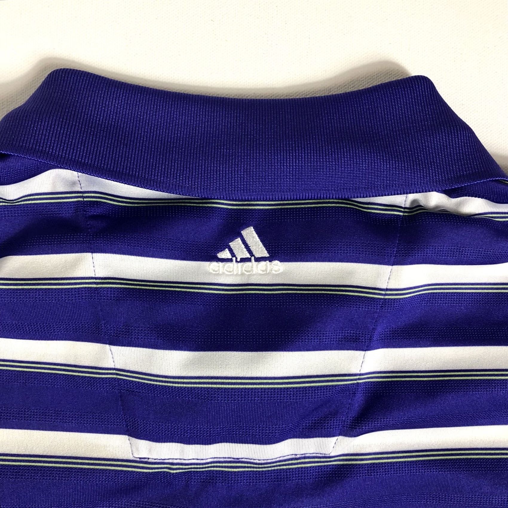 Vintage Adidas Climalite Purple White Striped Mens Polo Shirt XL Size US XL / EU 56 / 4 - 3 Thumbnail