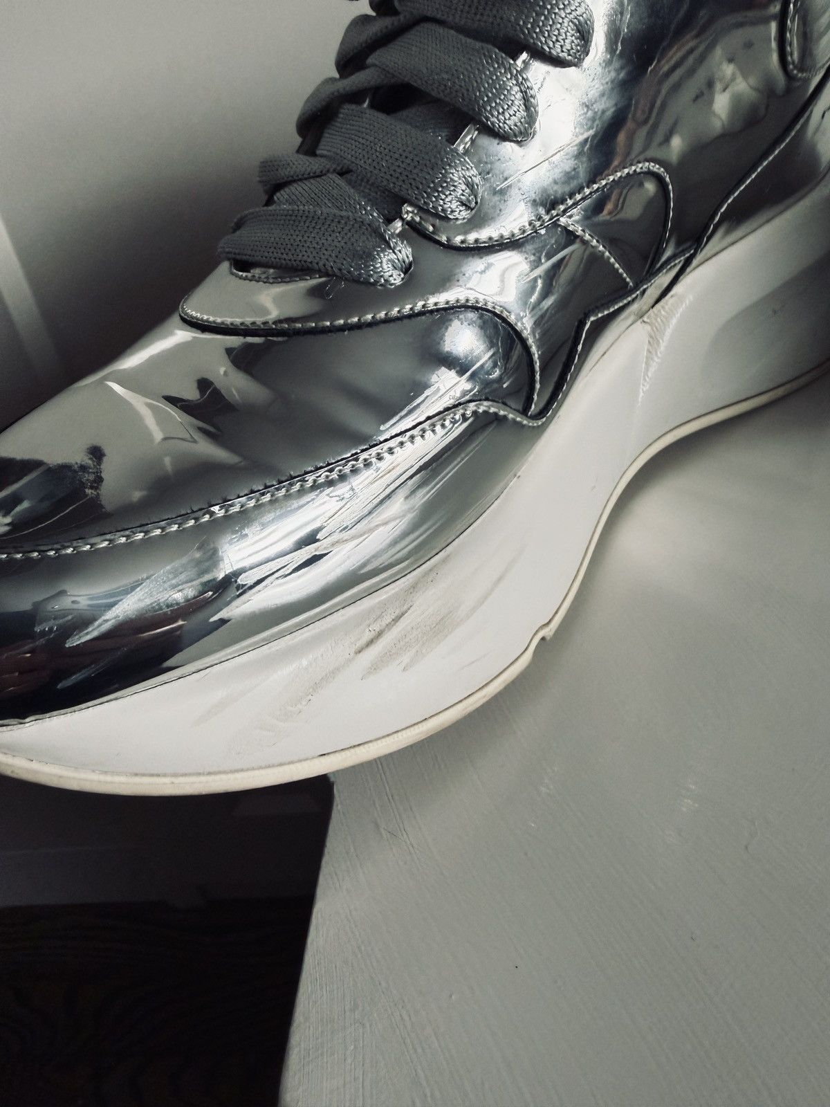 Alexander McQueen Alexander McQueen Silver Oversized Runner Size US 10 / EU 43 - 8 Thumbnail