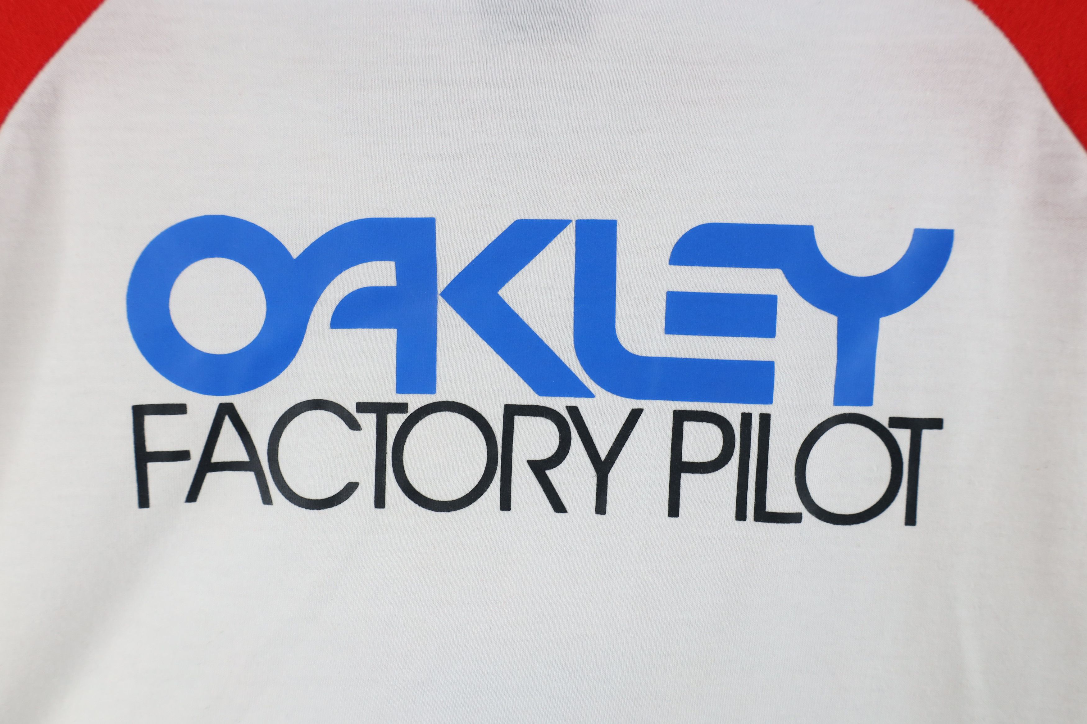 Oakley × Vintage Vintage Oakley Factory Pilot 3/4 Sleeve Baseball T-Shirt Size US XL / EU 56 / 4 - 9 Thumbnail