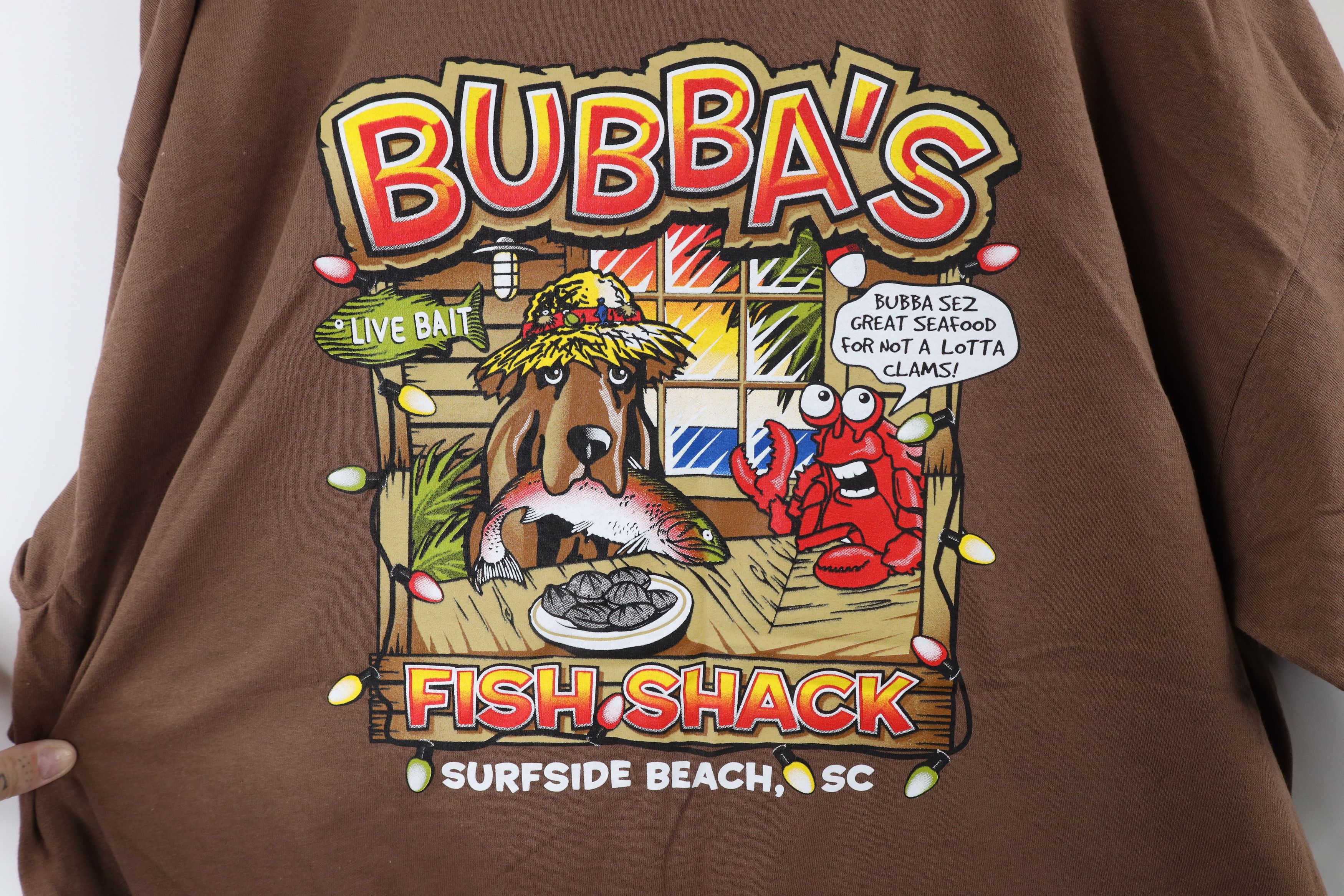 Vintage Vintage Streetwear Bubbas Fish Shack South Carolina T-Shirt Size US XL / EU 56 / 4 - 9 Thumbnail