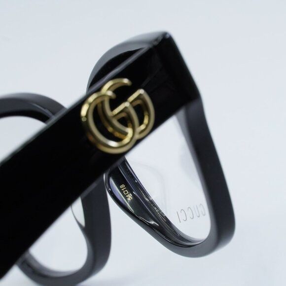 Gucci Gucci GG1424O 005 Eyeglasses Black 54mm Cat Eye Frame Size ONE SIZE - 7 Thumbnail