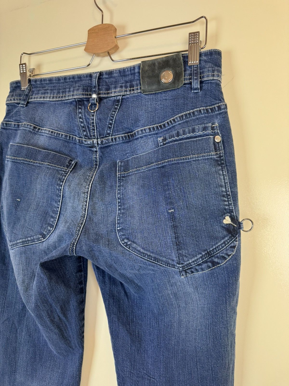 Rundholz High everyday couture distressed patches jeans mom boyfriend Size 32" / US 10 / IT 46 - 6 Thumbnail
