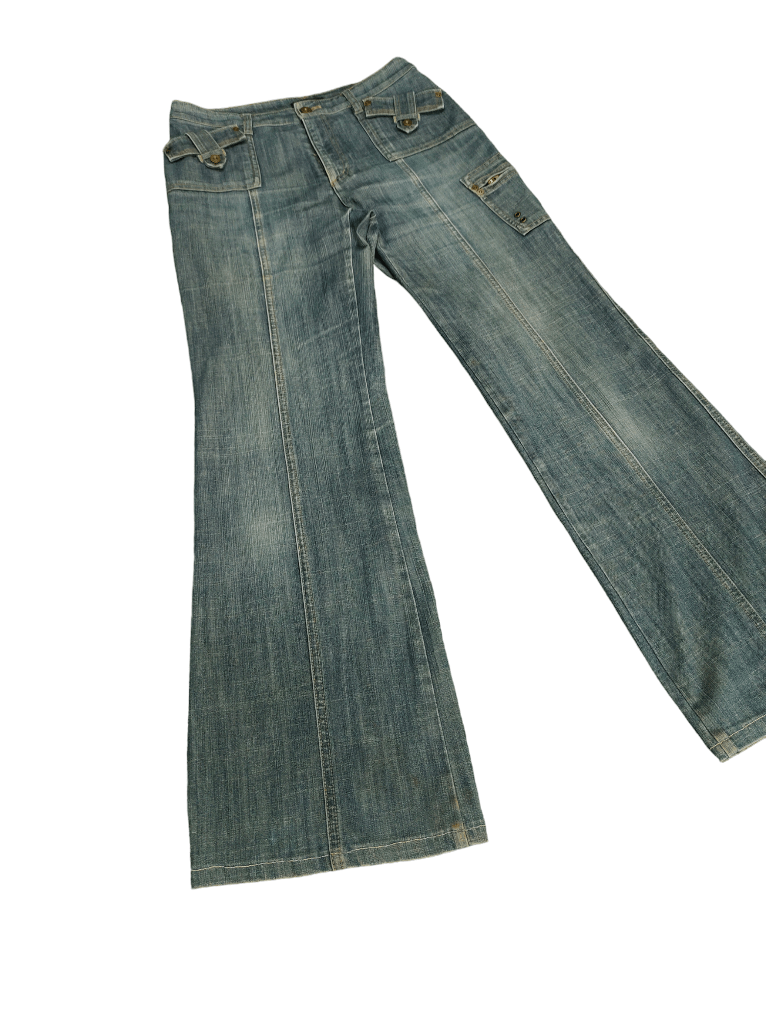 If Six Was Nine Flare Jeans Fontana Grande Denim Boot Cut Ifsixwasnine Y2k Size US 29 - 3 Thumbnail