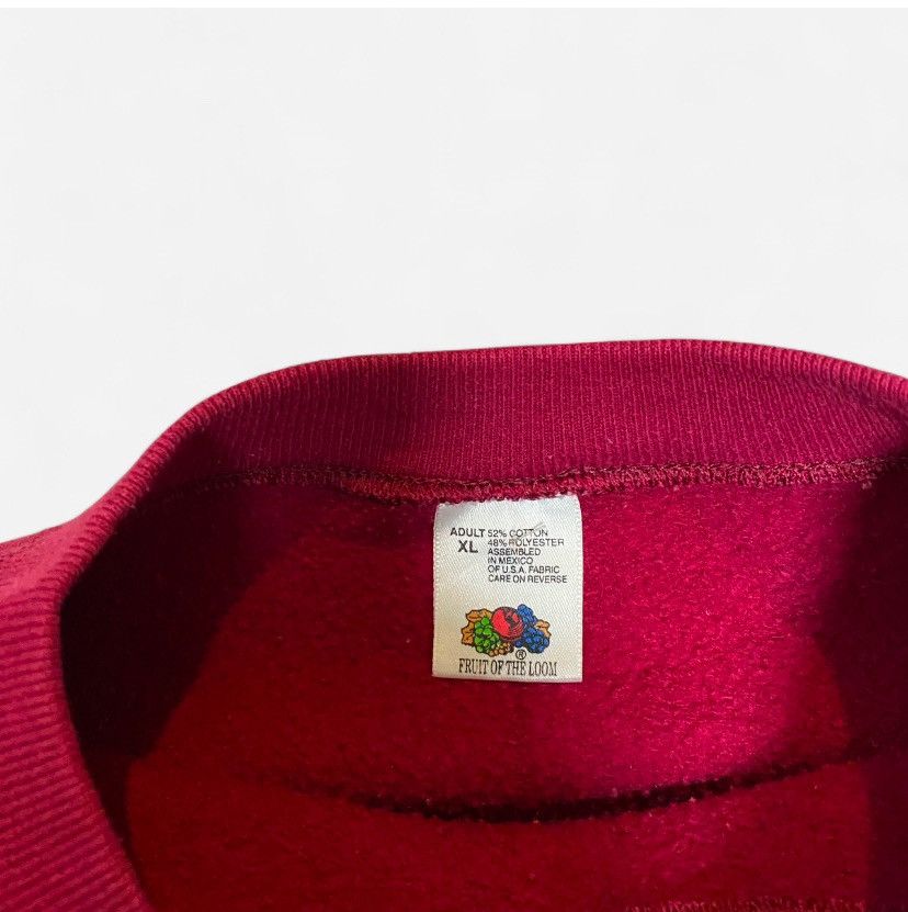 Fruit Of The Loom Vintage 90s burgundy Myrtle beach south carolina sweatshirt Size US L / EU 52-54 / 3 - 4 Thumbnail