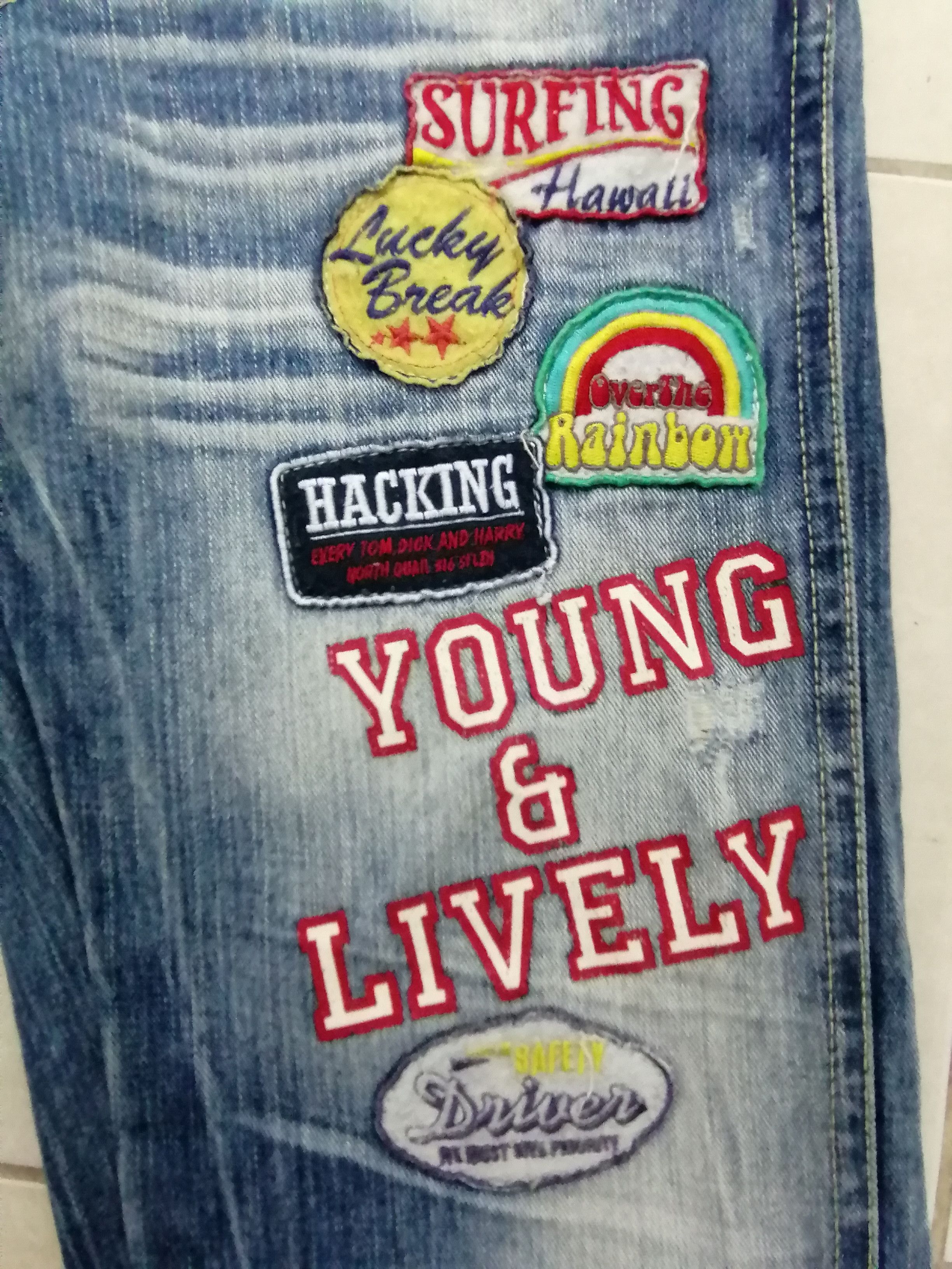 Japanese Brand Bluntly Japanese Overall Patch Denim Size US 33 - 4 Thumbnail