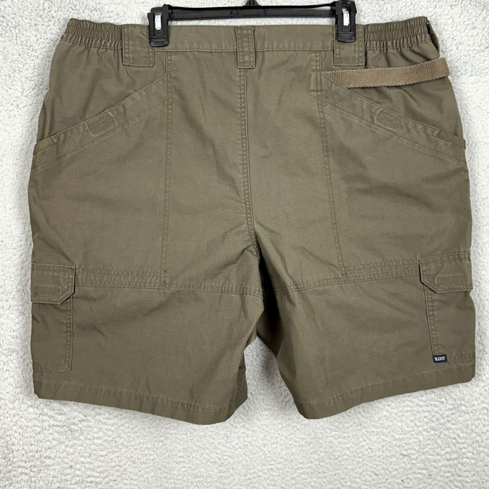 Vintage 5.11 Tactical Cargo Shorts Mens 44 Brown Ripstop Stretch Waistband Hiking EUC Size US 44 / EU 60 - 2 Thumbnail