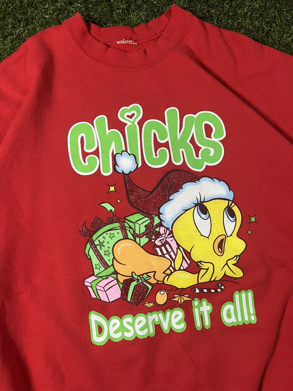 Warner Bros Vintage 90s Tweety Bird Looney Toons Crewneck Sweatshirt Size US L / EU 52-54 / 3 - 2 Thumbnail