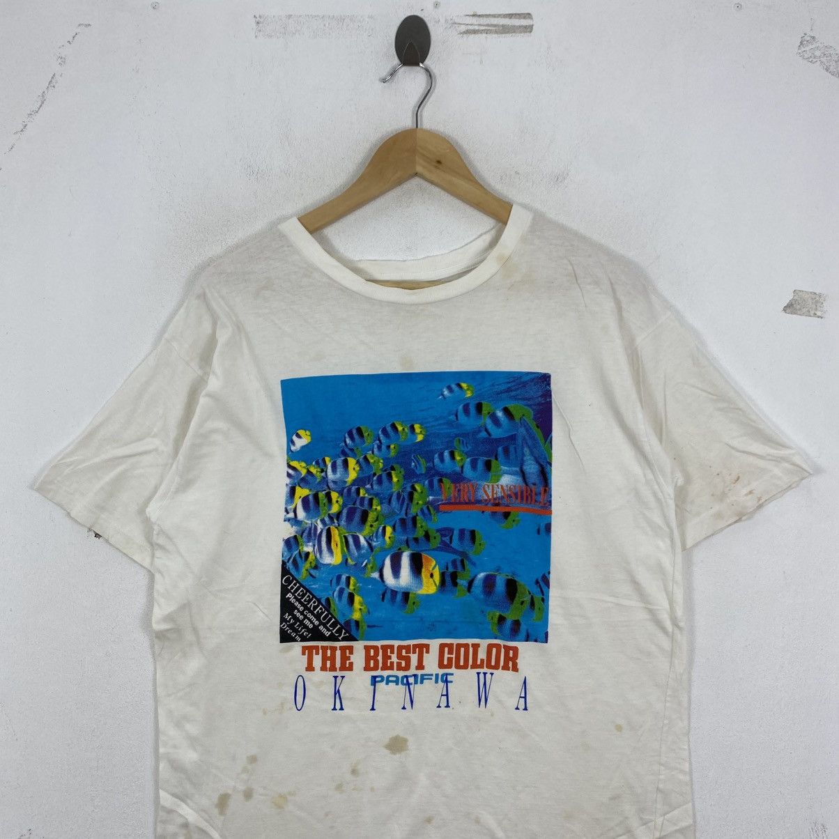 Vintage Vintage 90s Okinawa Japan Fish Graphic Tee Pacific Size L Size US L / EU 52-54 / 3 - 3 Thumbnail