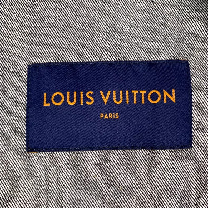 Louis Vuitton Louis Vuitton Denim Jacket Gray Black Pattern -2505 Size US L / EU 52-54 / 3 - 6 Thumbnail