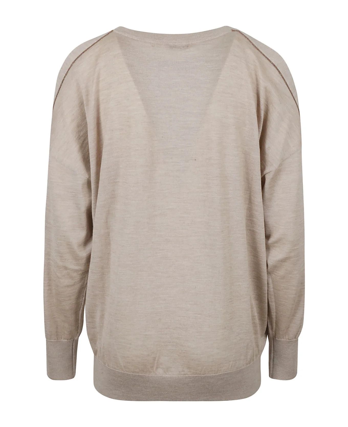 Brunello Cucinelli o1y0825 Sweater in Taupe Size XXL / US 16-18 / IT 52-54 - 2 Thumbnail