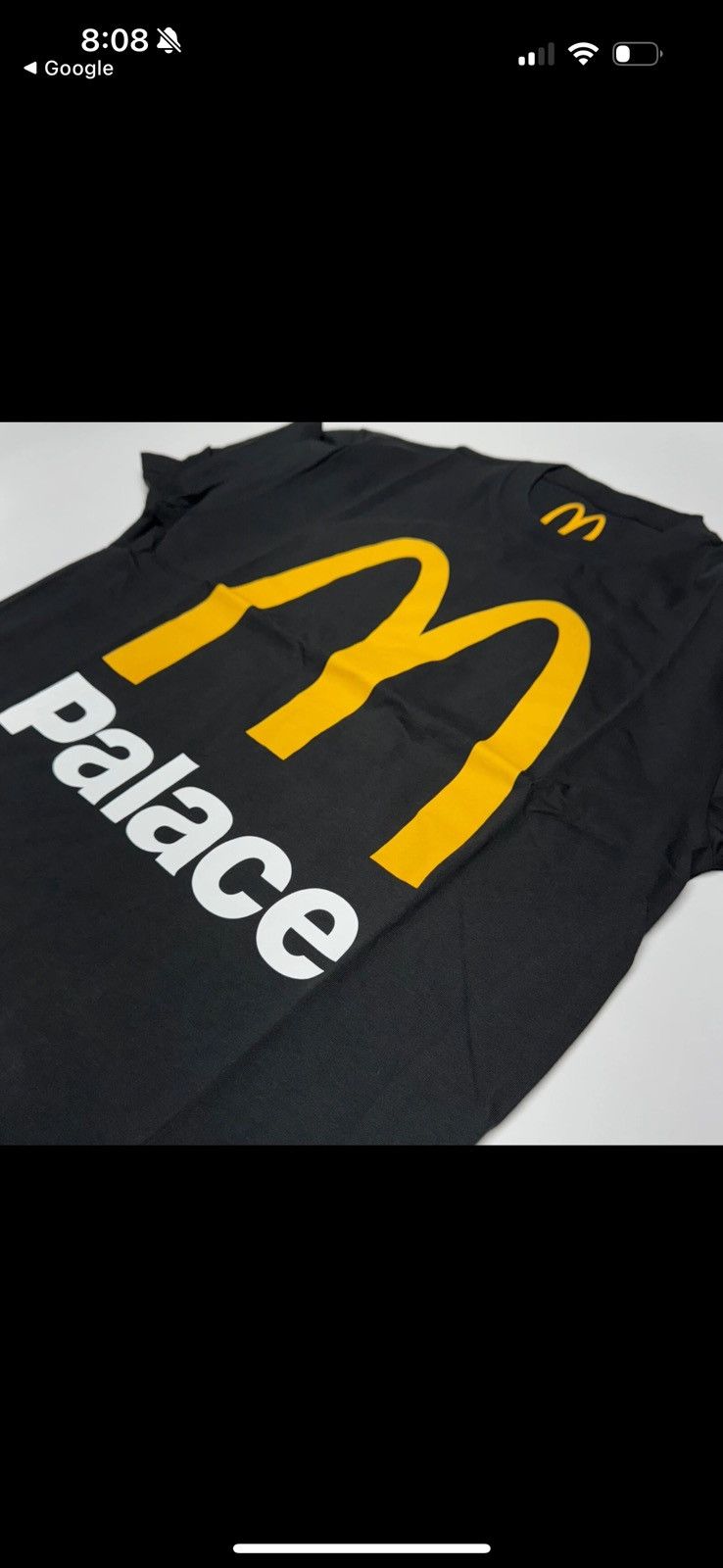 Palace Palace x McDonalds Black Tee Yellow Arches Logo Size Large Size US L / EU 52-54 / 3 - 3 Thumbnail