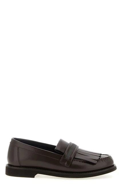 Brunello Cucinelli BRUNELLO CUCINELLI Monile Brown Leather Loafers Size US 6 / IT 36 - 5 Thumbnail