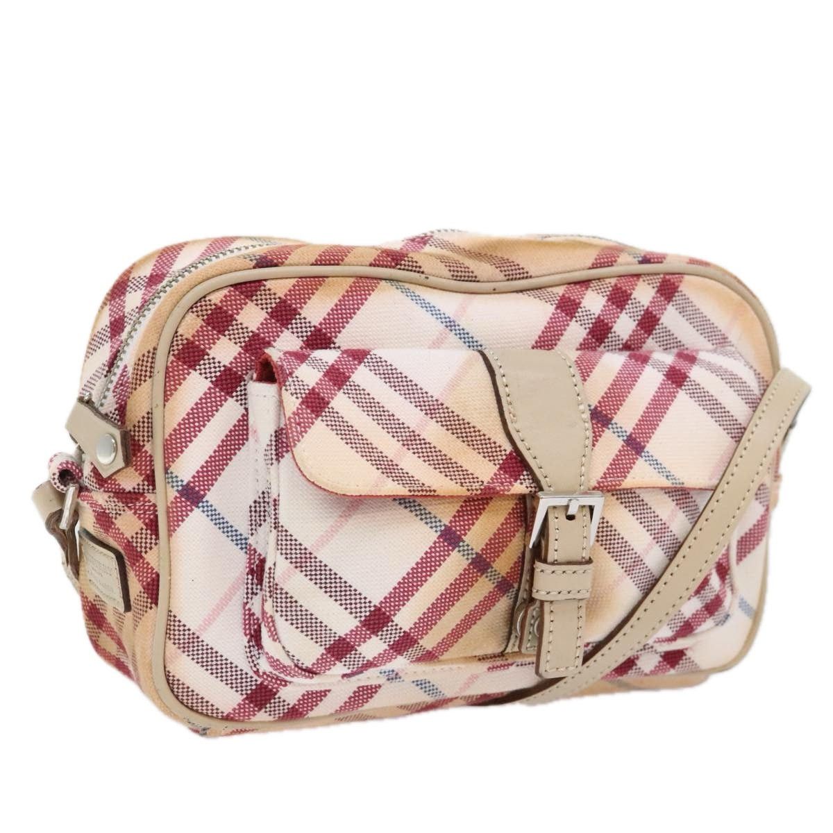 Burberry Burberry Nova Check Blue Label Shoulder Bag Canvas White Red Size ONE SIZE - 1 Thumbnail