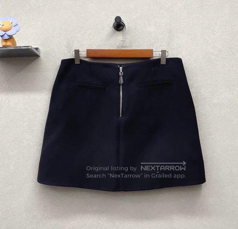 Louis Vuitton Louis Vuitton Black zip skirt Size 41" - 2 Thumbnail