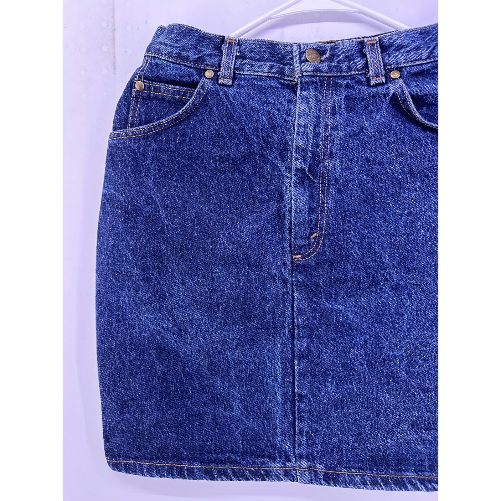 Levi's Vintage 90s Levi’s Batwing Blue Demin Skirt Size 11 Women’s Size 32" / US 10 / IT 46 - 4 Thumbnail