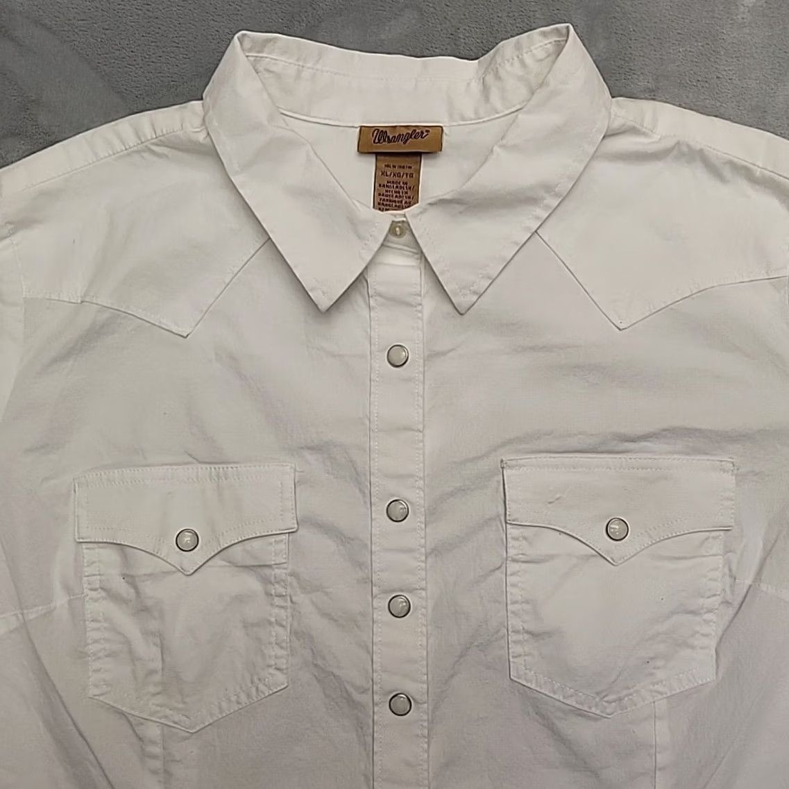 Wrangler Wrangler Shirt Women XL White 3/4 Sleeve Pearl Snap Rodeo Cowboy Cowgirl Classic Size XL / US 12-14 / IT 48-50 - 2 Thumbnail