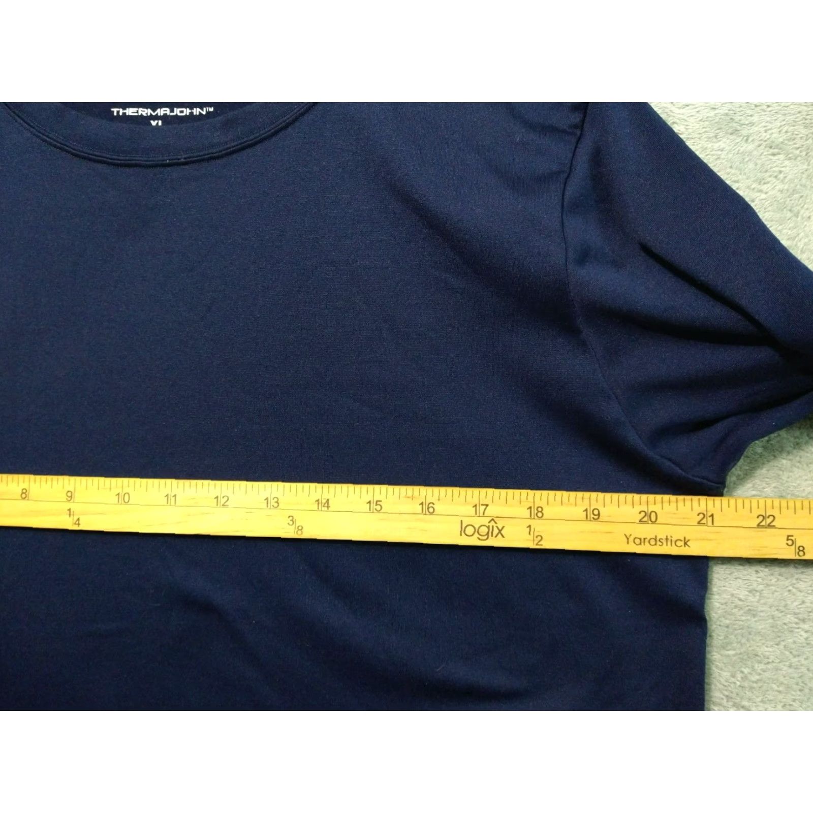 Layer 8 Thermajohn Shirt Mens XL Blue Thermal Long Sleeve Crew Neck Stretch Base Layer Size US XL / EU 56 / 4 - 4 Thumbnail