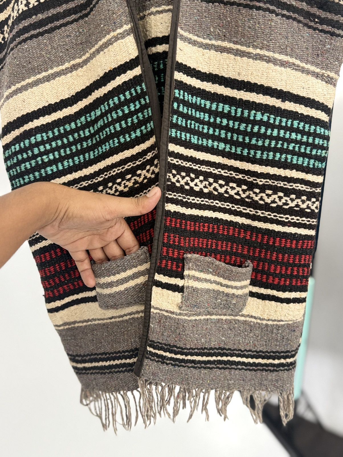 Native 🔥 Vintage Peruvian People Blanket Buttonless Vest One Size Size US S / EU 44-46 / 1 - 2 Thumbnail