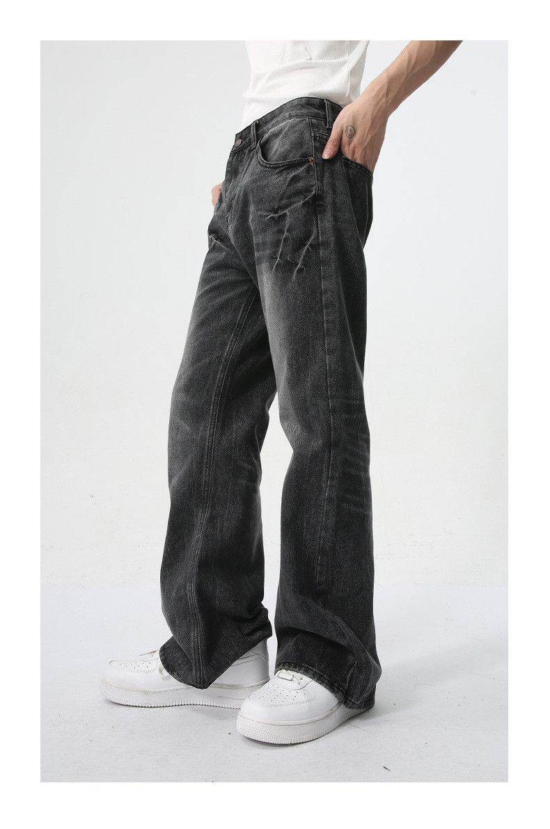 Japanese Brand Lightning crack black washed flared trendy jeans y2k Size US 34 / EU 50 - 6 Thumbnail