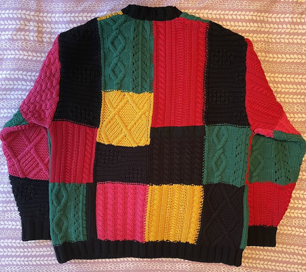Supreme Supreme Patchwork Cable Knit Cardigan | Grailed