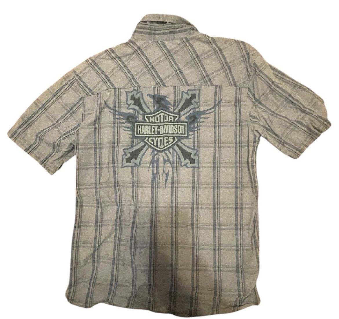 Harley Davidson Harley-Davidson Plaid Button-Up Shirt Men’s M Biker Size US M / EU 48-50 / 2 - 2 Thumbnail