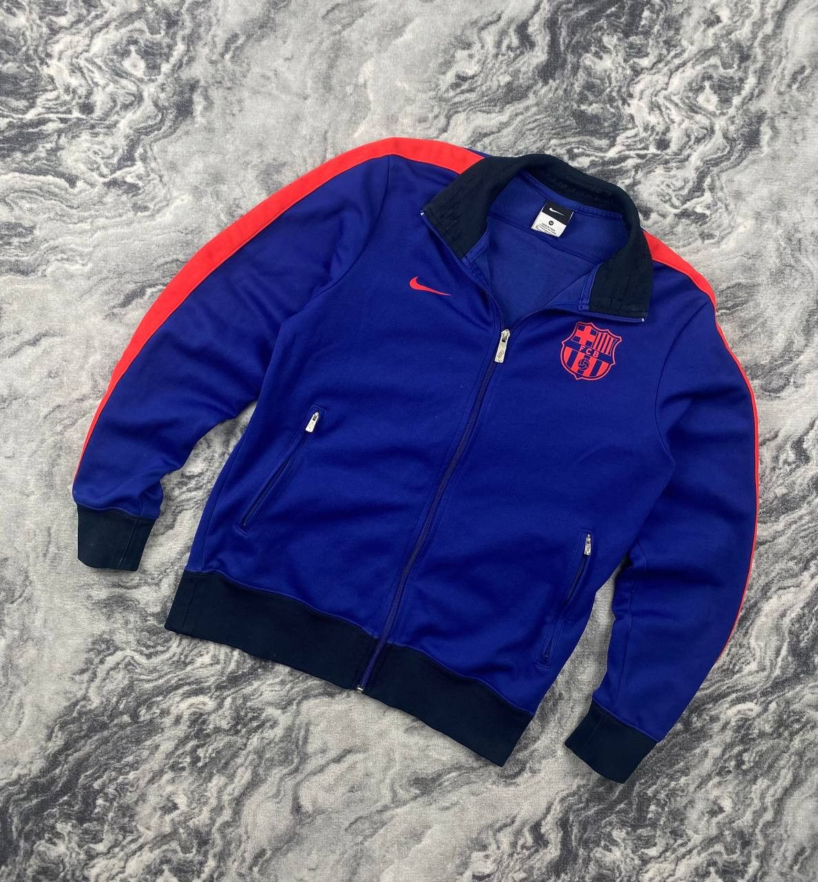 Nike Nike Barcelona 2012 2013 N98 Track Jacket Men Size M Blue Size US M / EU 48-50 / 2 - 1 Thumbnail