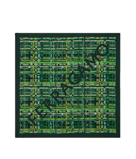 Salvatore Ferragamo o1s1rm0526 Size : OS / Logo Scarf in Green/Black Size ONE SIZE - 1 Preview