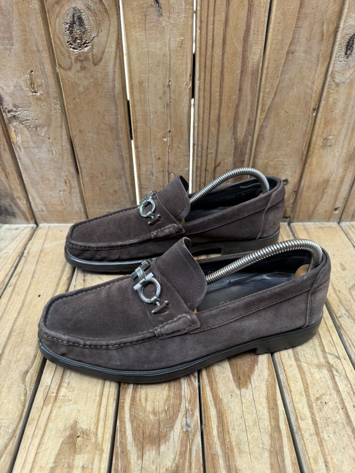 Salvatore Ferragamo Salvatore Ferragamo brown suede leather loafers EUR 42 EE Size US 8 / EU 41 - 9 Thumbnail