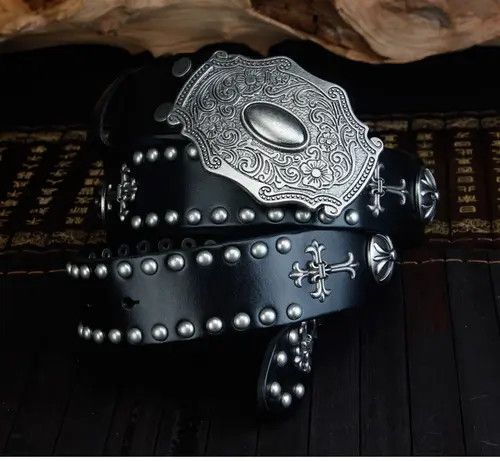 Japanese Brand × Vintage 2 belt,Retro Heavy Metal Rivets Punk Style (7 variant size) Size ONE SIZE - 1 Thumbnail