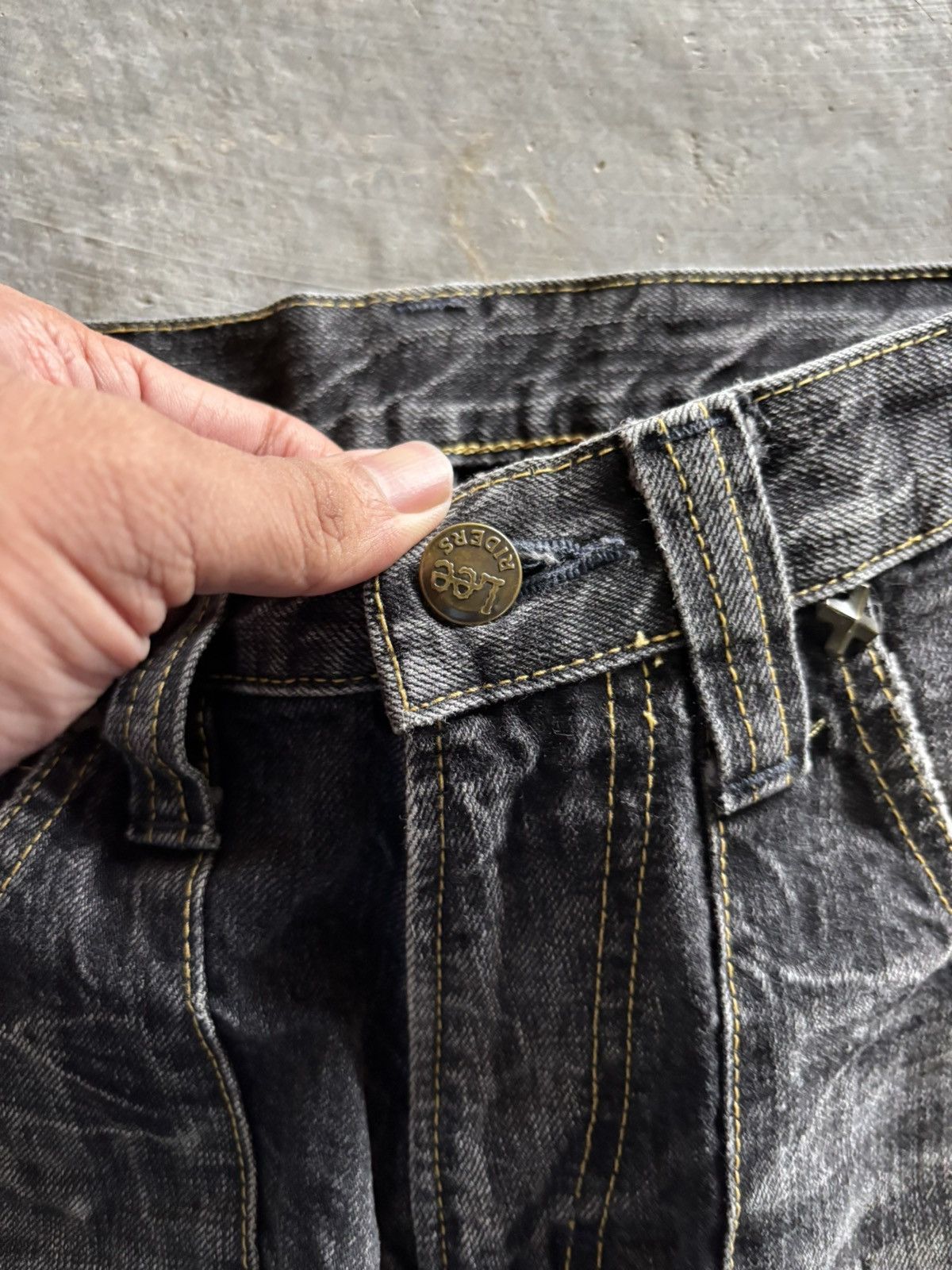 Tornado Mart FLARE lee rider distressed japanese twist denim biker style Size US 30 / EU 46 - 3 Thumbnail