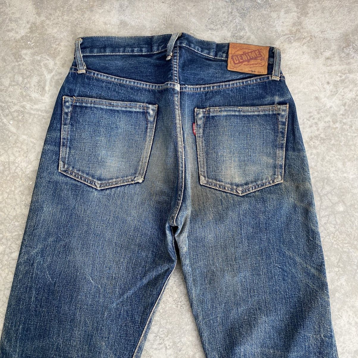 Denime Vintage 90’s Denime Faded Blue Distressed Selvedge Jeans Size US 30 / EU 46 - 9 Thumbnail