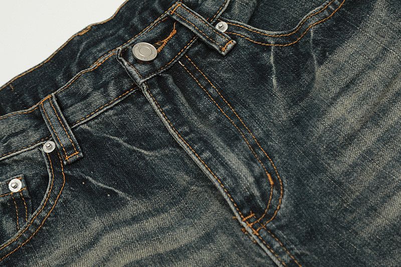 Vintage American retro washed distressed flared jeans for men Size US 32 / EU 48 - 4 Thumbnail