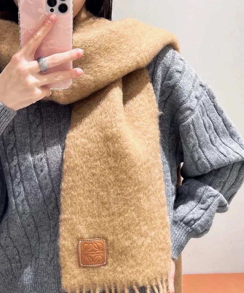 Loewe Loewe Mohair Scarf Beige - dmc Size ONE SIZE - 1 Thumbnail