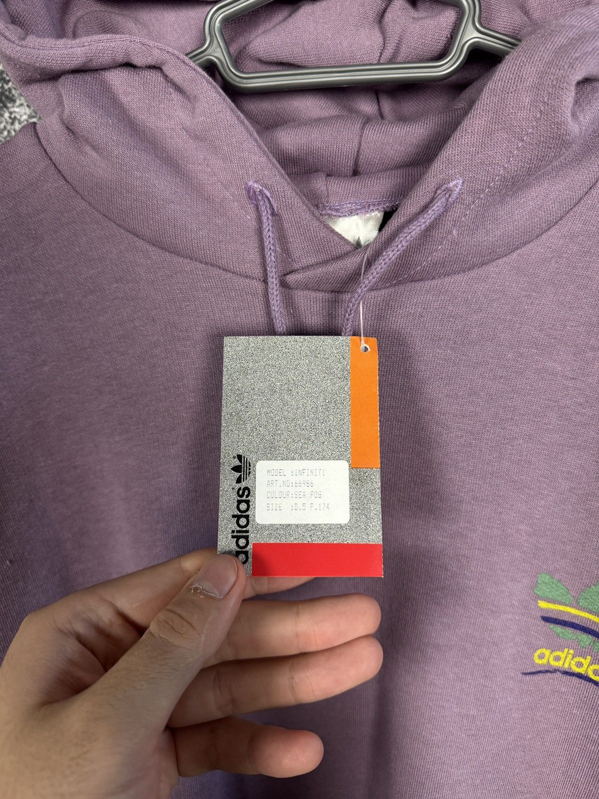 Adidas Vintage 90s Adidas Hoodie Purple Trefoil Logo Pullover Sz M Size US M / EU 48-50 / 2 - 8 Thumbnail