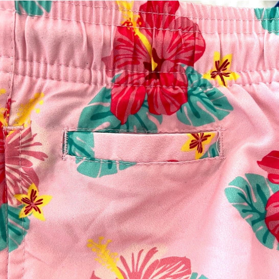 Free Planet Free Planet 7" Hibiscus Swim Trunks Shorts Pink Sz XL - $48 Size US 36 / EU 52 - 4 Thumbnail