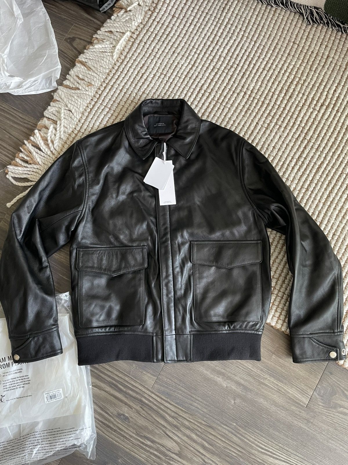 Saturdays NYC Saturdays NYC Tunstall Leather Jacket | black M Size US M / EU 48-50 / 2 - 3 Thumbnail