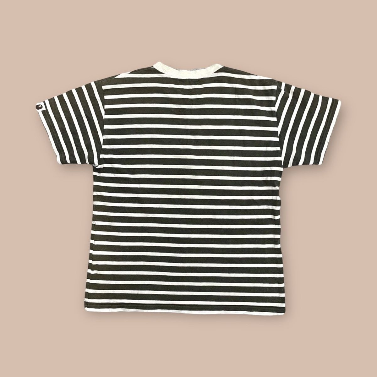 Bape OG 2000’s A Bathing Ape Black/White Strips Short Sleeve Tees Size US M / EU 48-50 / 2 - 2 Thumbnail