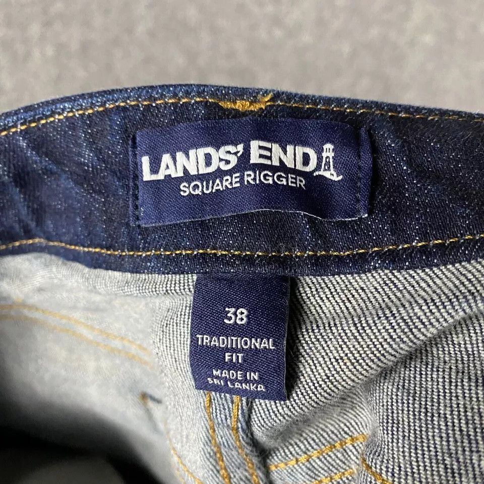 Lands' End Lands' End Square Rigger Jeans Men's 38x27 Denim Stretch Size US 38 / EU 54 - 9 Thumbnail