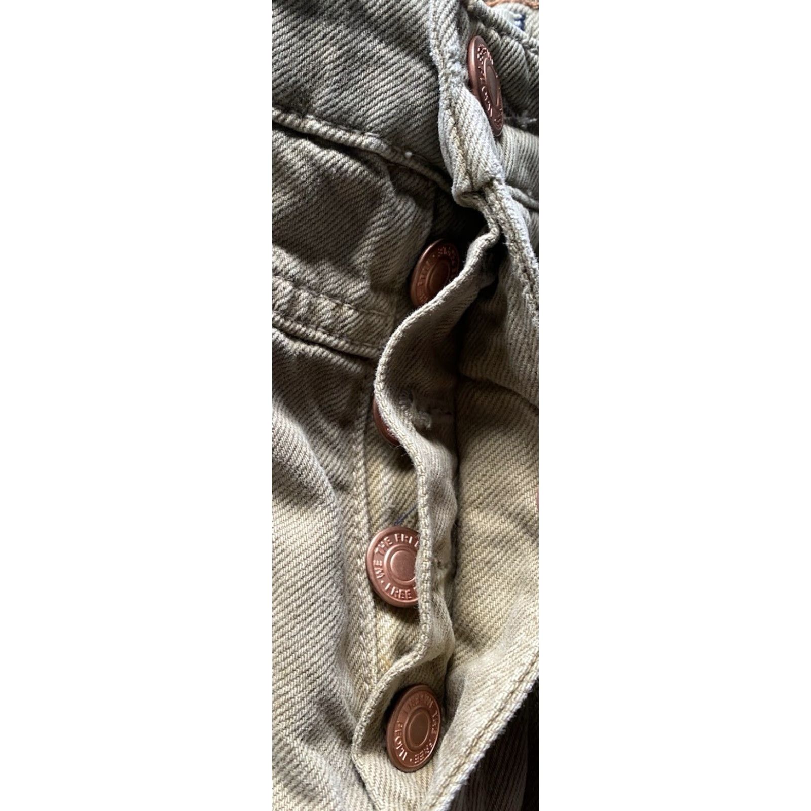 Vintage We The Free Palmer Jeans Pants Women’s Size 28 Brown Beige Regular Jeans Pants Womens 28 Brown Beige Size 28" / US 6 / IT 42 - 4 Thumbnail