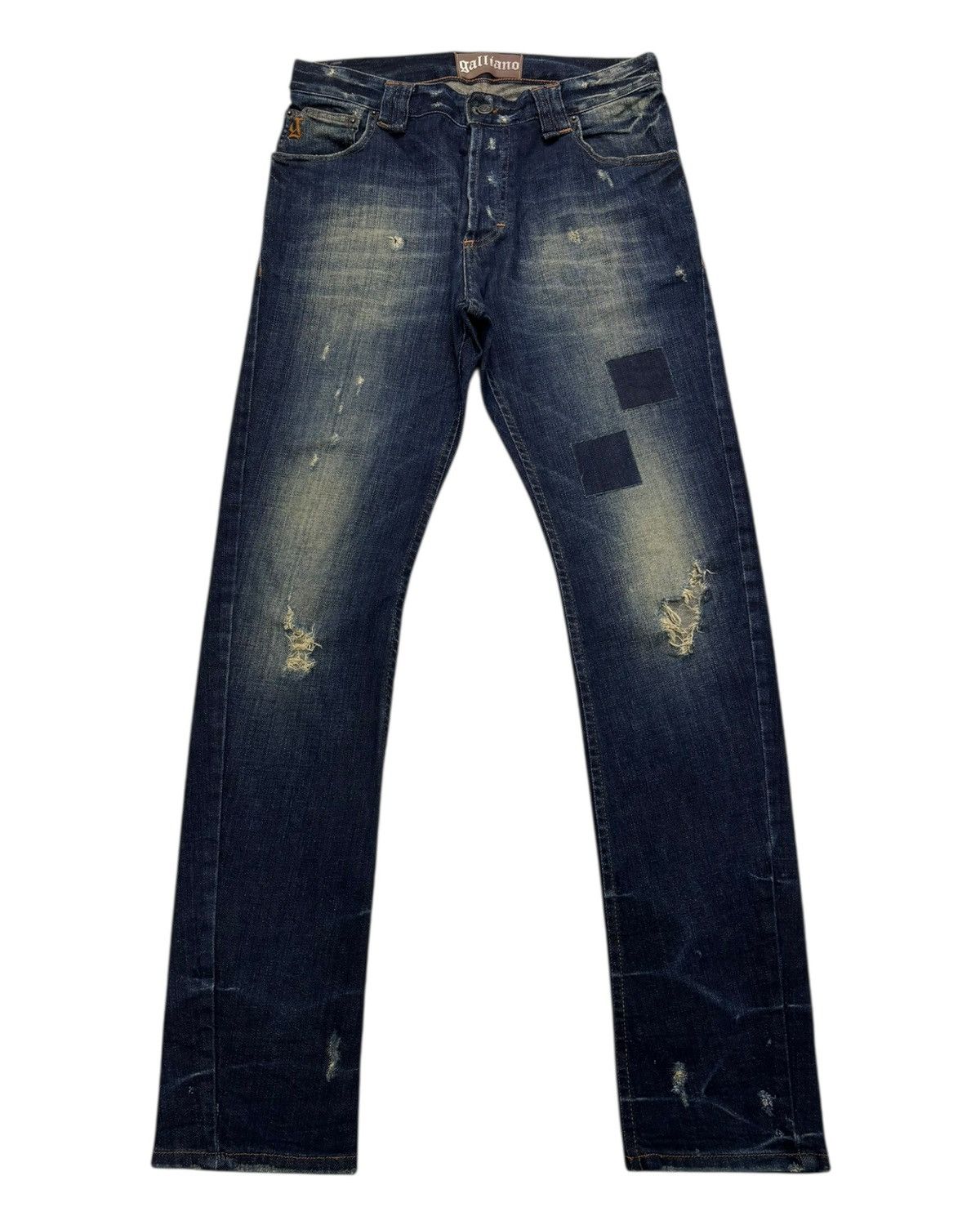 John Galliano John Galliano Gazette Distressed Denim Jeans | Grailed