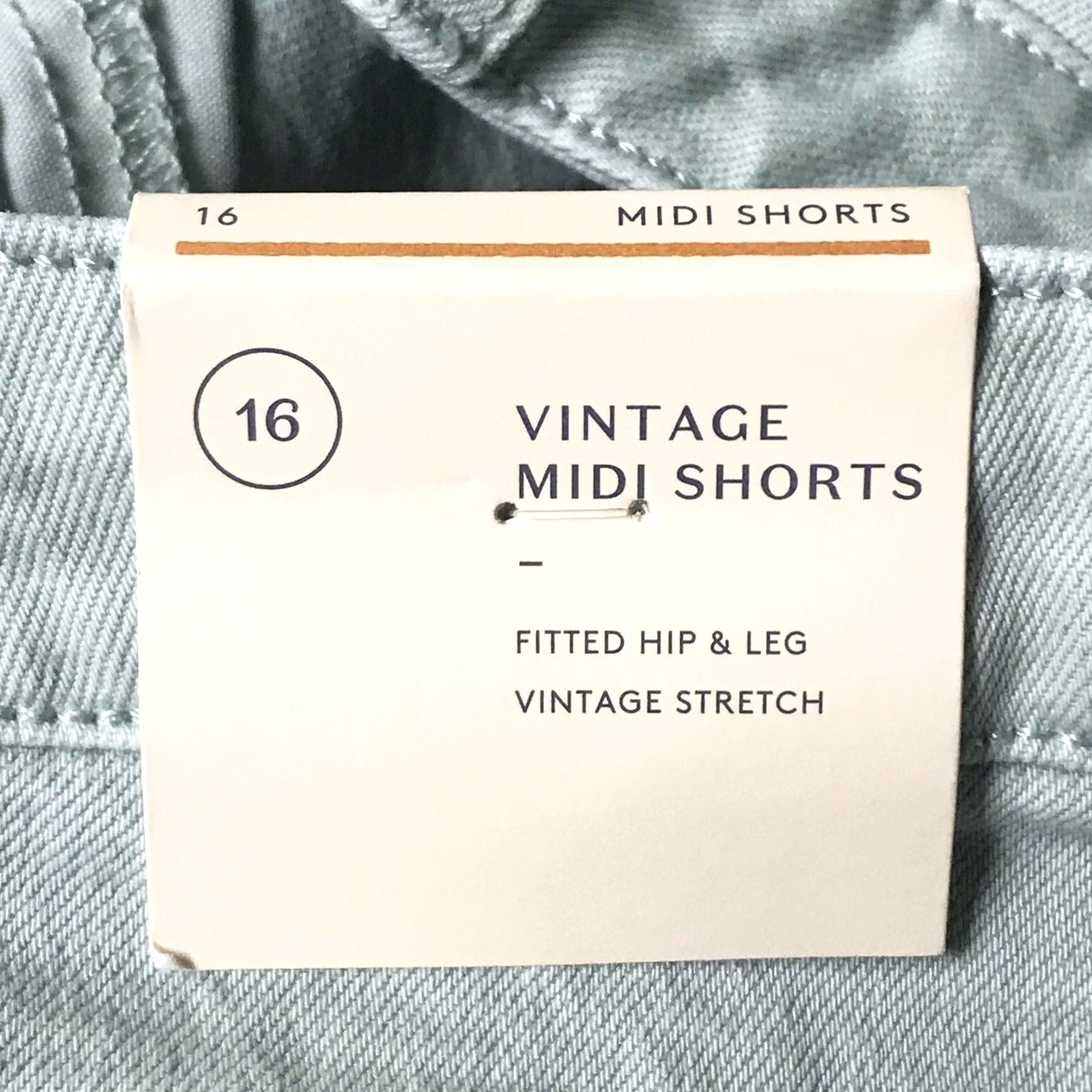 Vintage VINTAGE Universal Thread Women Turquoise Stretch Midi Denim Shorts 16/33 Shortes? Size 38" / US 16 / IT 52 - 4 Thumbnail
