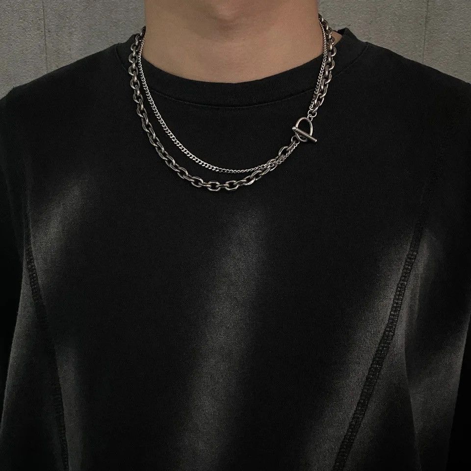 Other Punk Double Layer Cross Chain Necklace Size ONE SIZE - 1 Preview