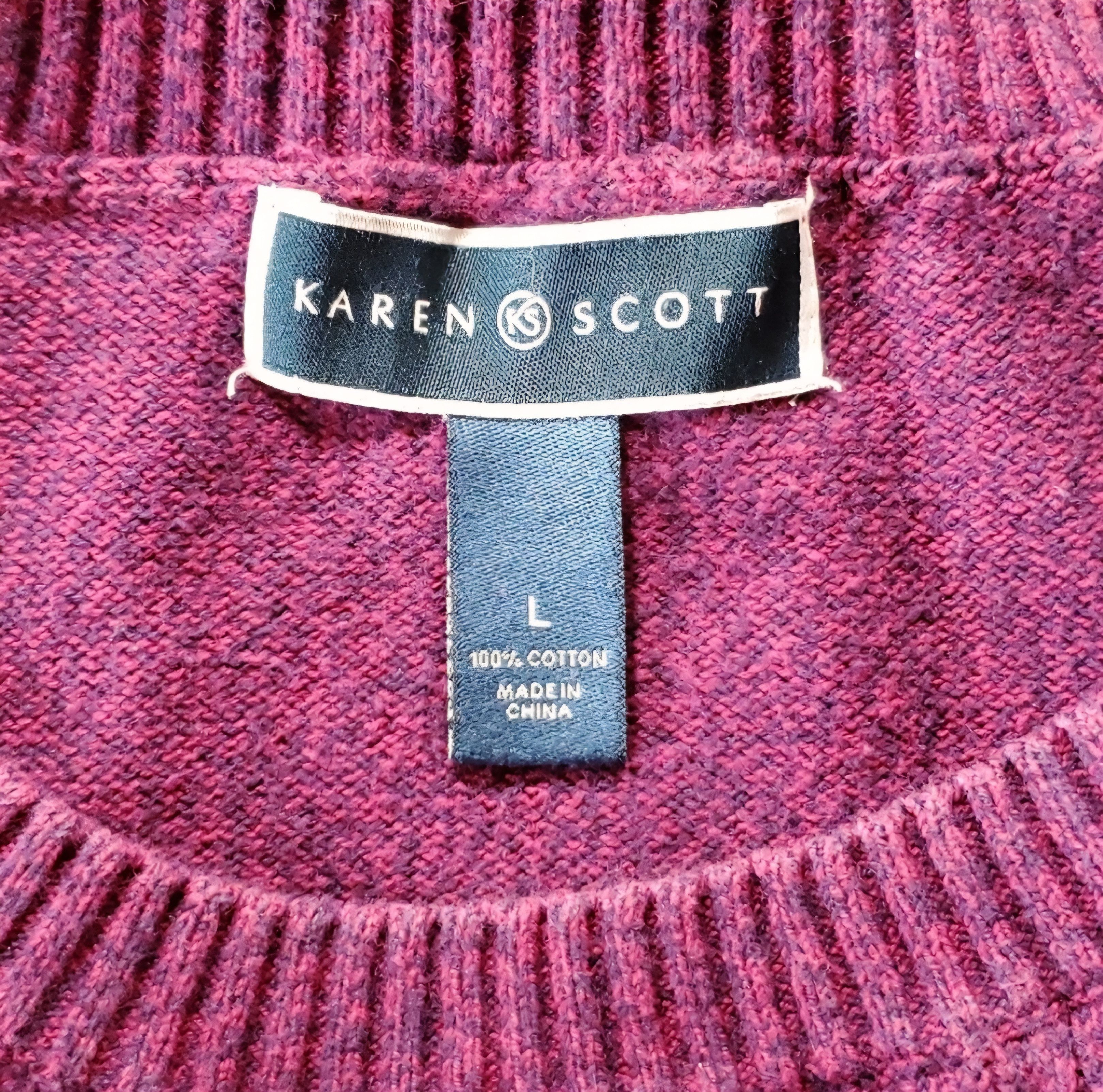 Other Karen Scott Size L Sweater Purple Pink Fushia Cording Enamel Size L / US 10 / IT 46 - 8 Thumbnail